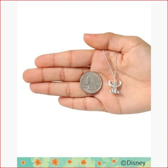 Sterling Silver Stitch Pendant Necklace with 18-inch Chain - Picture 5 of 7